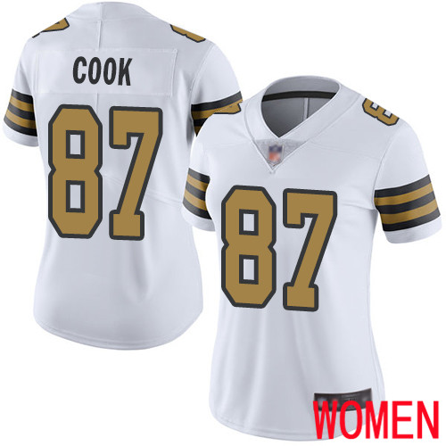 New Orleans Saints Limited White Women Jared Cook Jersey NFL Football #87 Rush Vapor Untouchable Jersey->women nfl jersey->Women Jersey